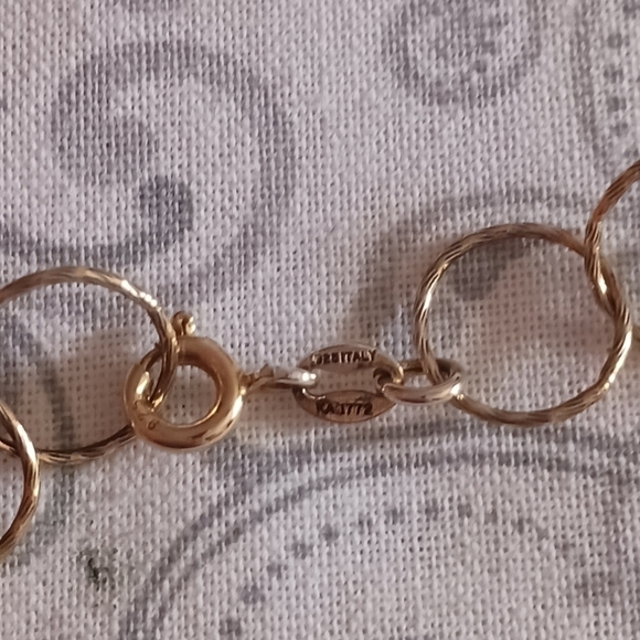 925 Italy KA 1772 Sterling Silver Gold Plated Chain Link Necklace - Picture 11 of 16